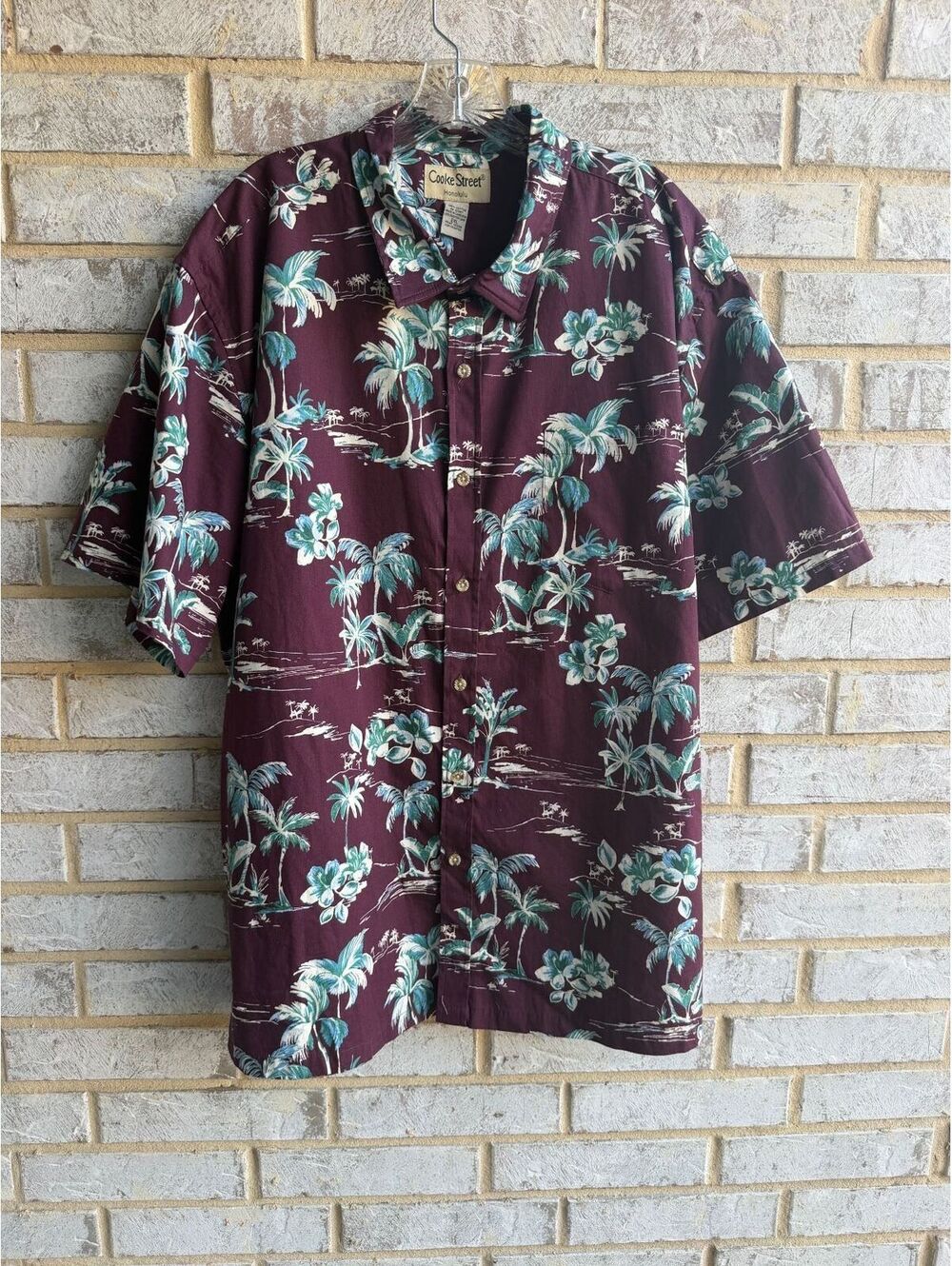 Cooke Street Honolulu Short Sleeve Button Up Tropical Cotton Shirt Size 2XL